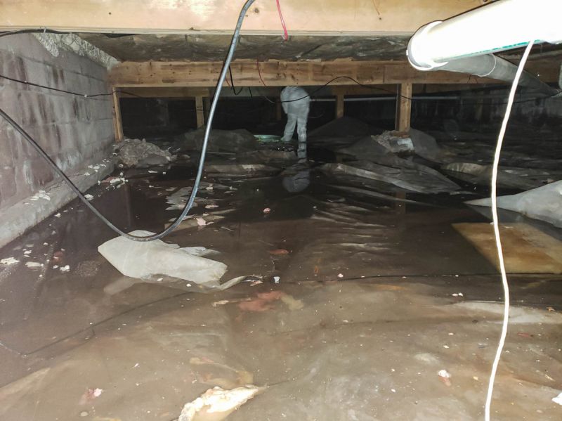 Completed Waterproofing of a Basement